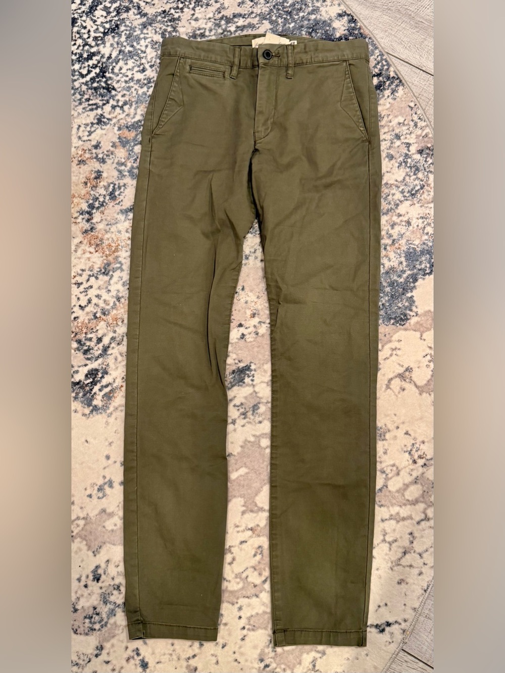 H&M L.O.G.G. Olive Green Skinny Fit Chinos 29